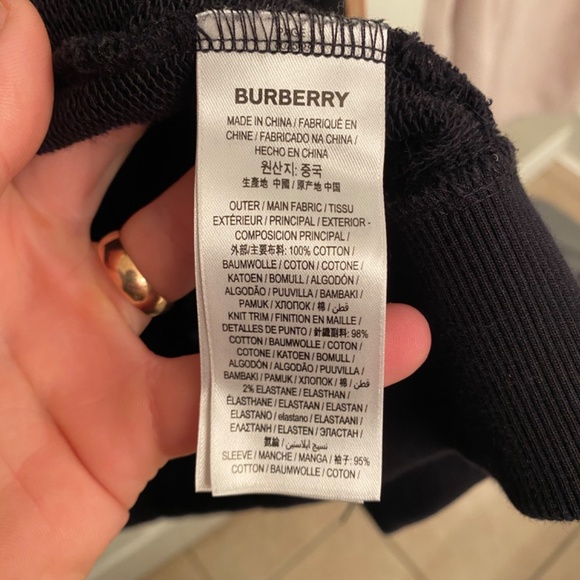 SOLD Burberry Rubber Logo Novacheck Sleeve Hoodie - Picture 10 of 13
